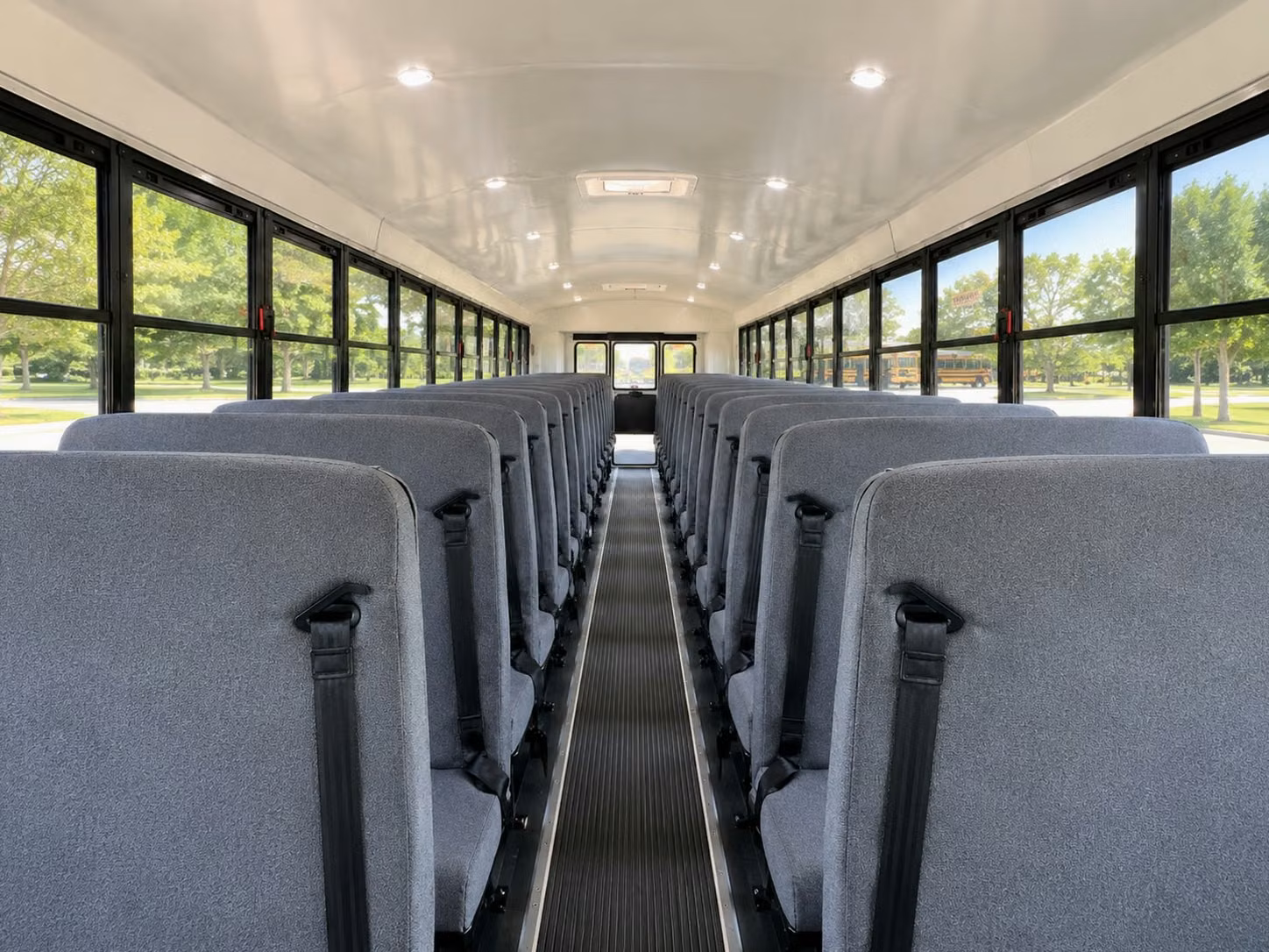 school bus inside